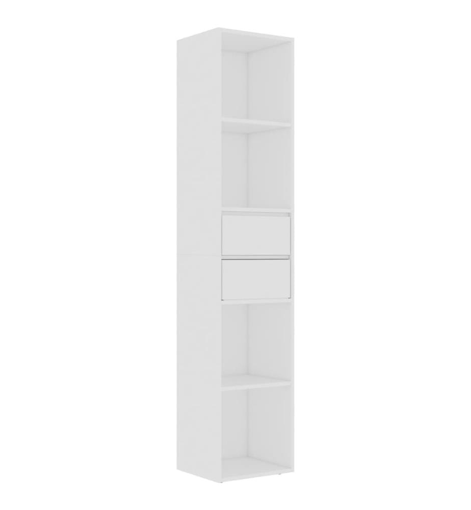 Bücherregal Weiss 36x30x171 cm Holzwerkstoff