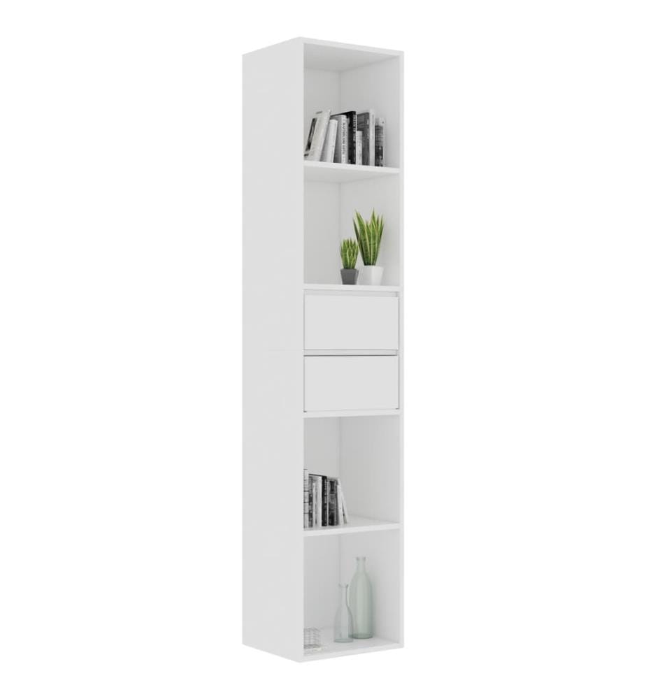 Bücherregal Weiss 36x30x171 cm Holzwerkstoff