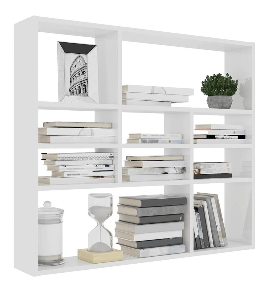 Wandregal Weiss 90x16x78 cm Holzwerkstoff
