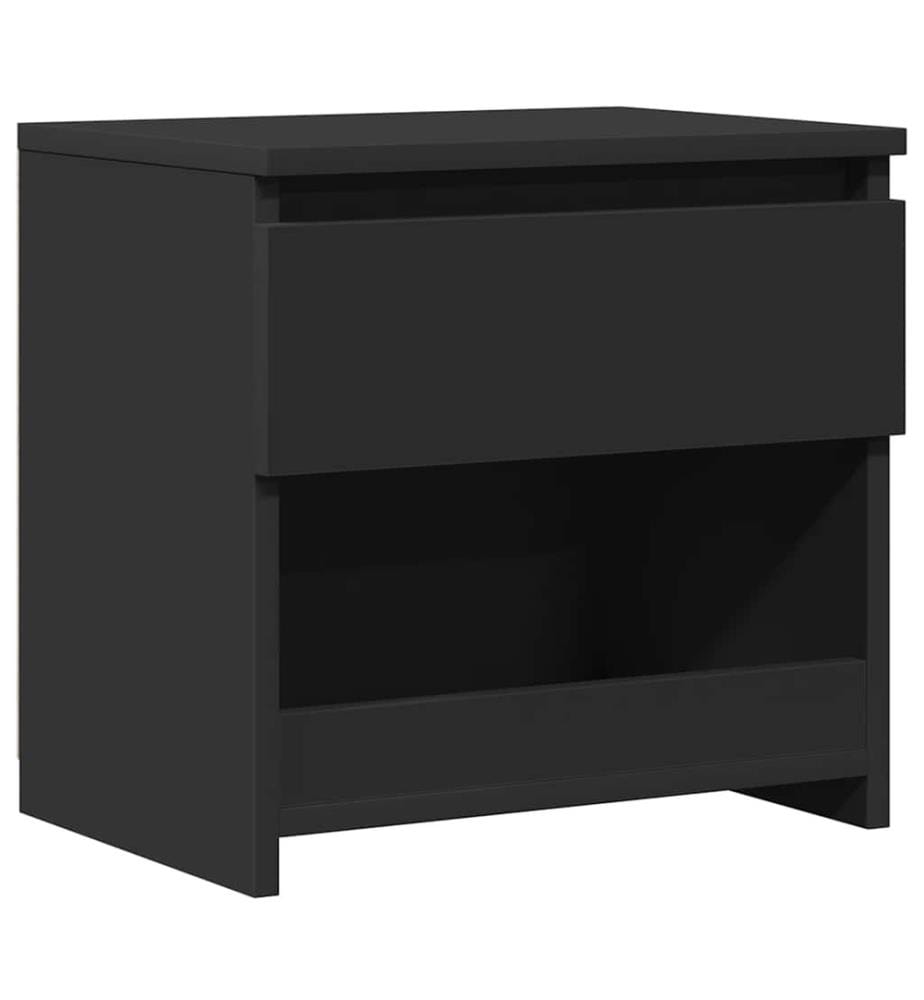 Table de chevet Noir 40x30x39 cm Bois d'ingénierie