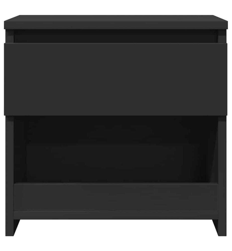 Table de chevet Noir 40x30x39 cm Bois d'ingénierie