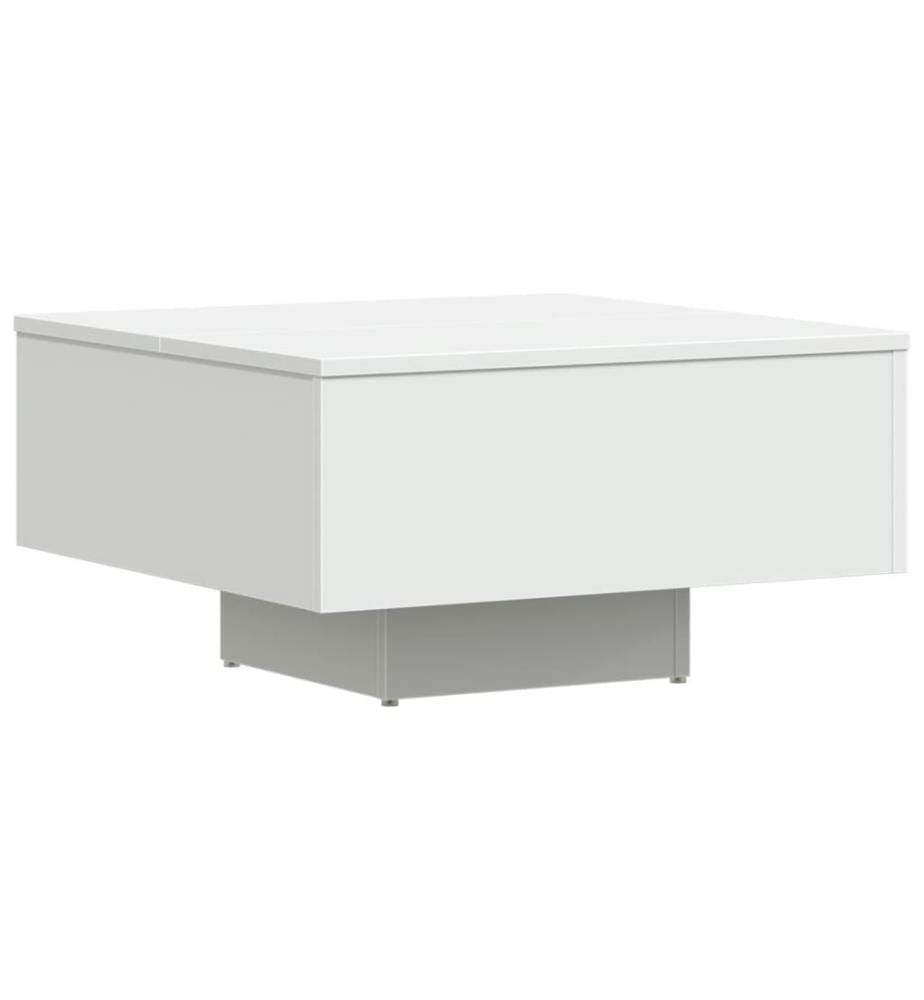 Table basse blanc 60x60x31,5 cm bois d'ingénierie