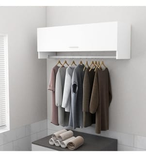 Kleiderschrank Weiss 100x32,5x35 cm Holzwerkstoff