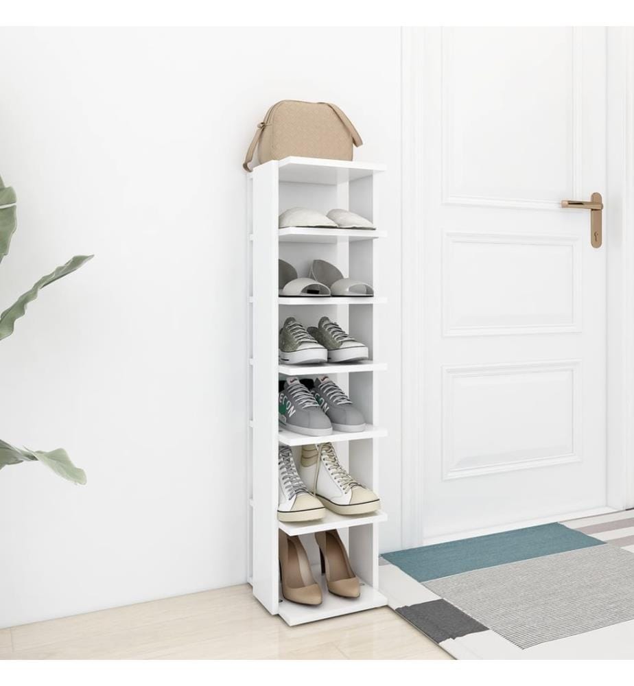 Schuhschrank Weiss 27,5x27x102 cm Holzwerkstoff