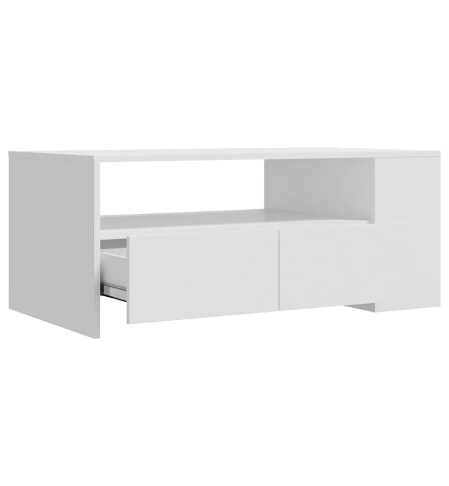 Couchtisch Weiss 102x55x42 cm Holzwerkstoff