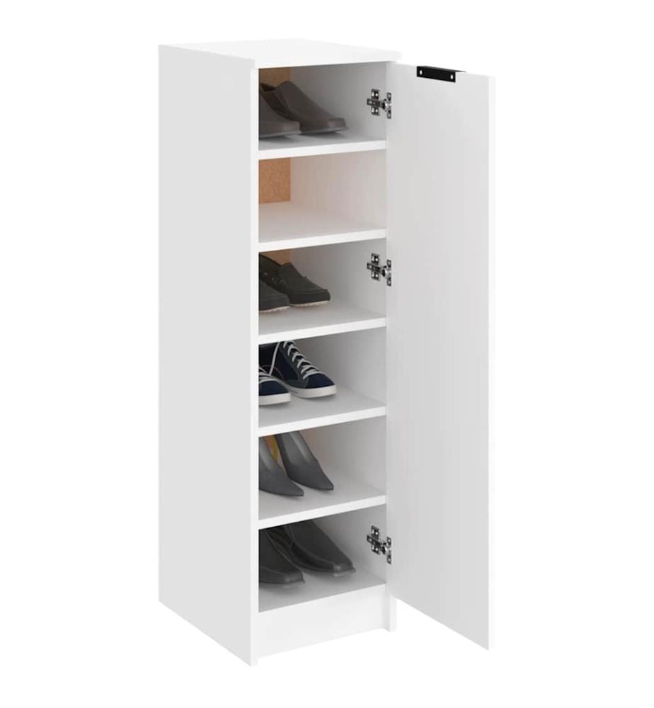 Schuhschrank Weiss 30x35x100 cm Holzwerkstoff