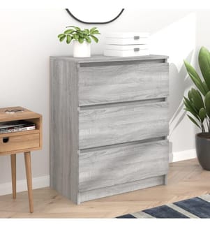 Sideboard Grau Sonoma 60x35x76 cm Holzwerkstoff