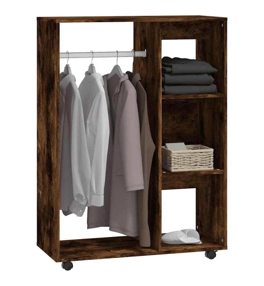 Kleiderschrank Räuchereiche 80x40x110 cm Holzwerkstoff