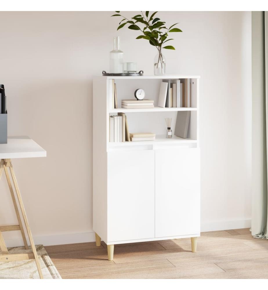 Highboard Weiss 60x36x110 cm Holzwerkstoff