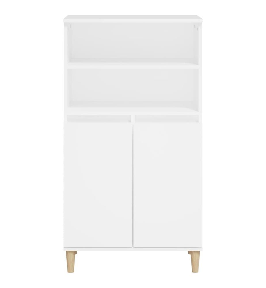 Highboard Weiss 60x36x110 cm Holzwerkstoff