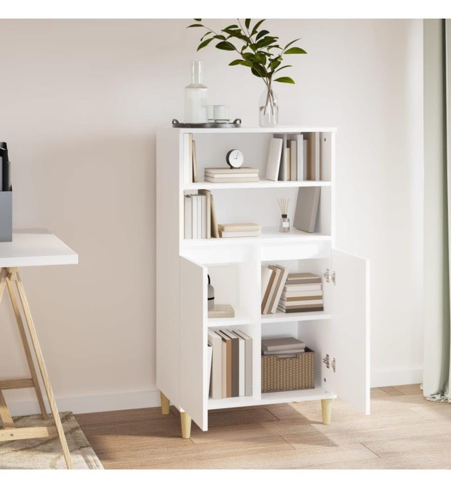 Highboard Weiss 60x36x110 cm Holzwerkstoff