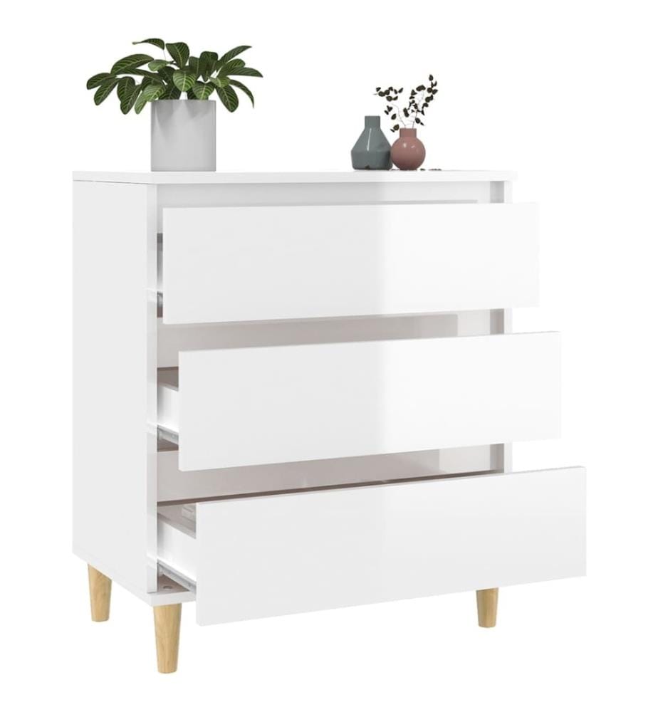 Sideboard Hochglanz-Weiss 60x35x70 cm Holzwerkstoff