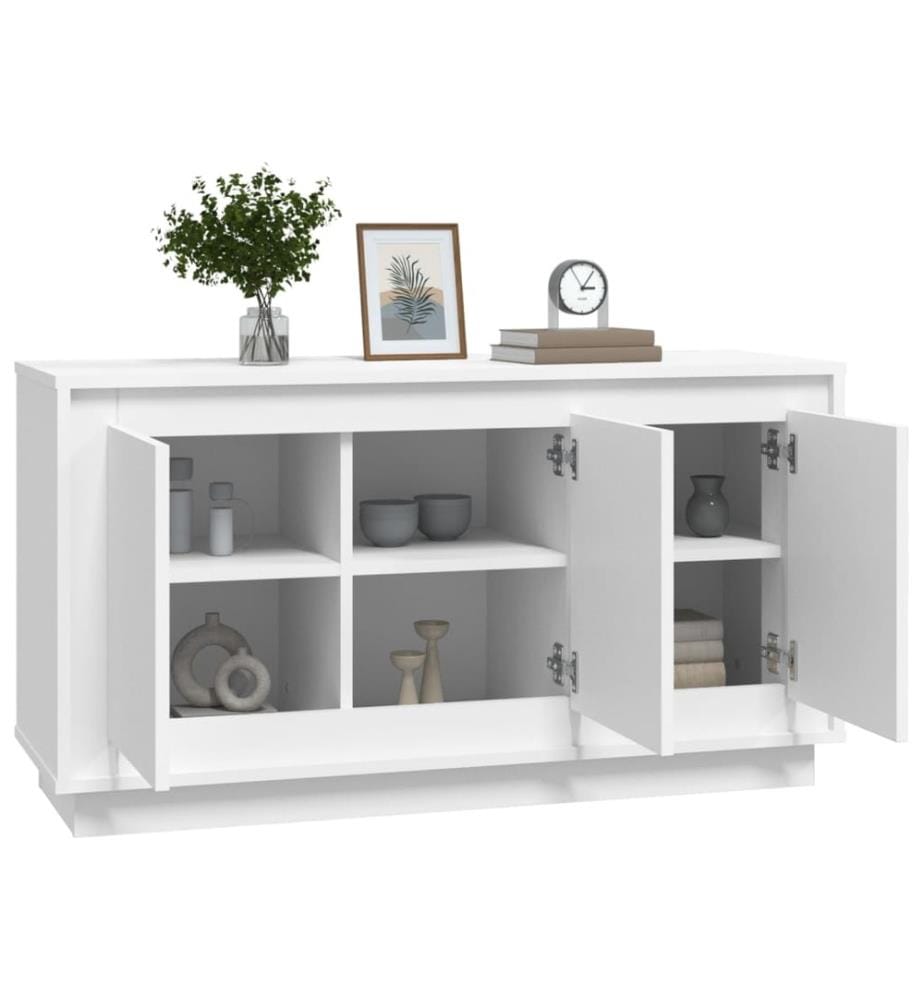 Sideboard Weiss 102x35x55 cm Holzwerkstoff