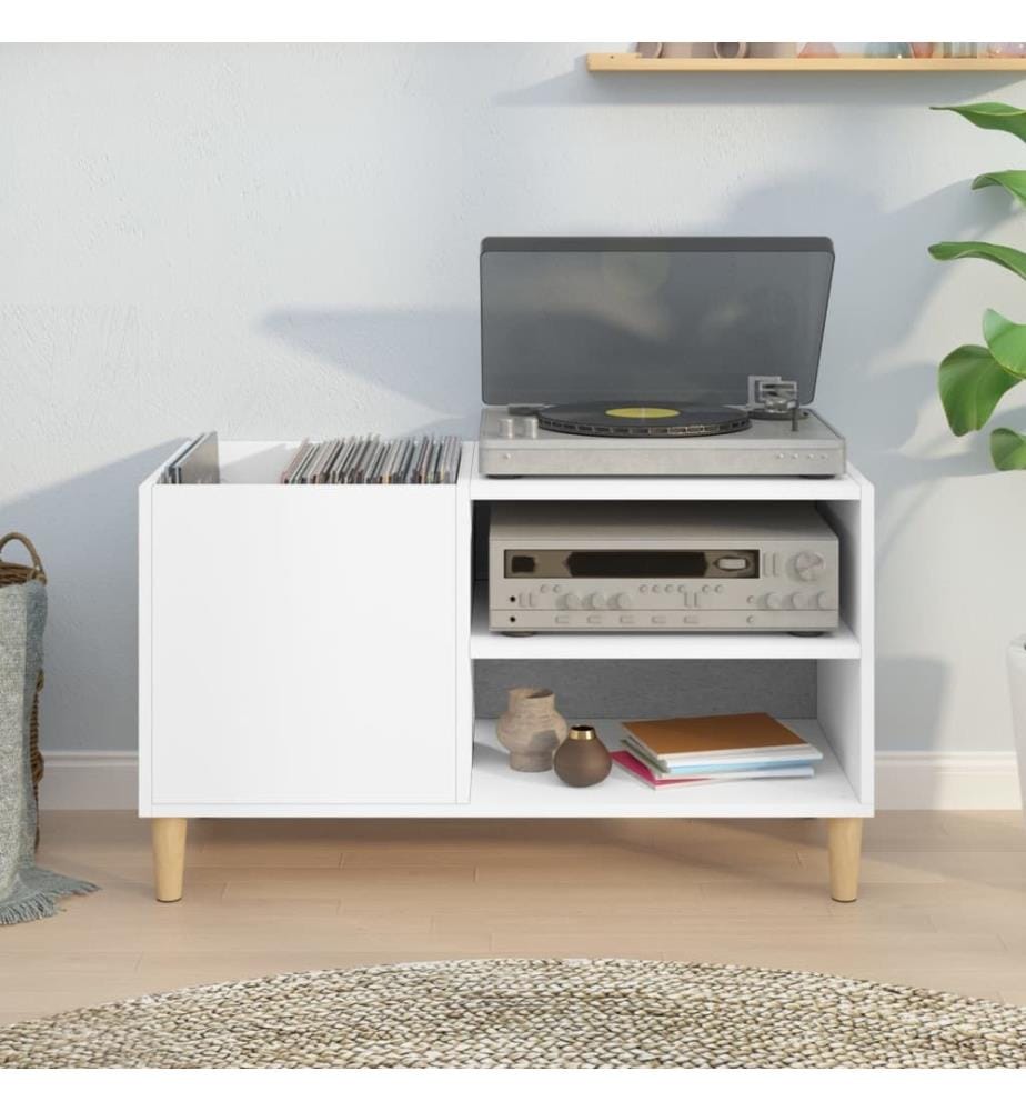 Plattenschrank Weiss 84,5x38x48 cm Holzwerkstoff