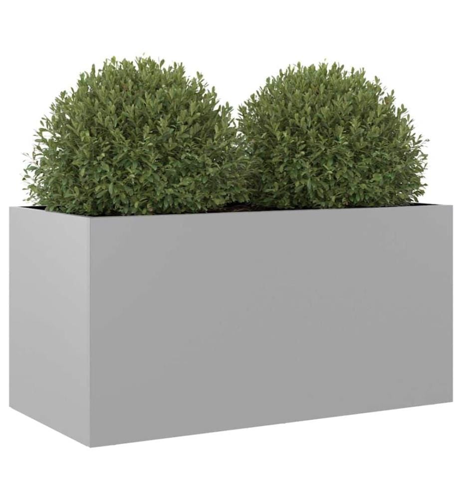 Pflanzkübel Silbern 62x30x29 cm Verzinkter Stahl