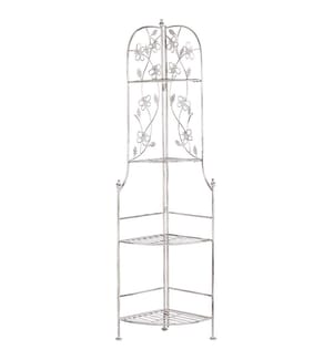 Eckregal BIELLA Metall 35 cm 35 cm Weiss
