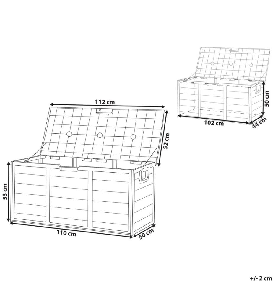 Aufbewahrungsbox LOCARNO 112 cm 50 cm Grün