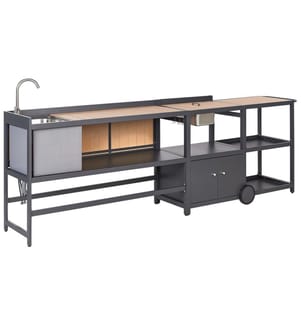 Outdoor-Küche mit Spüle ORTISEI Metall Hellbraun