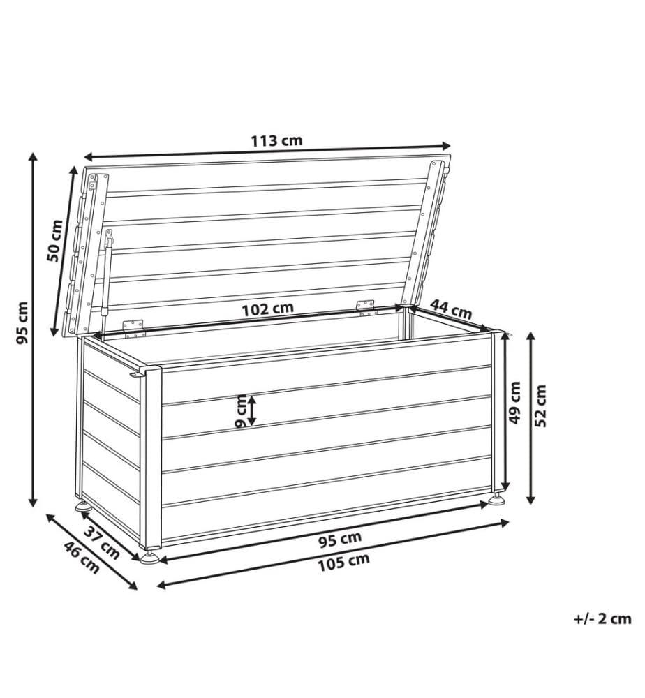 Aufbewahrungsbox CAMPALTO 113 cm 50 cm Dunkelbraun