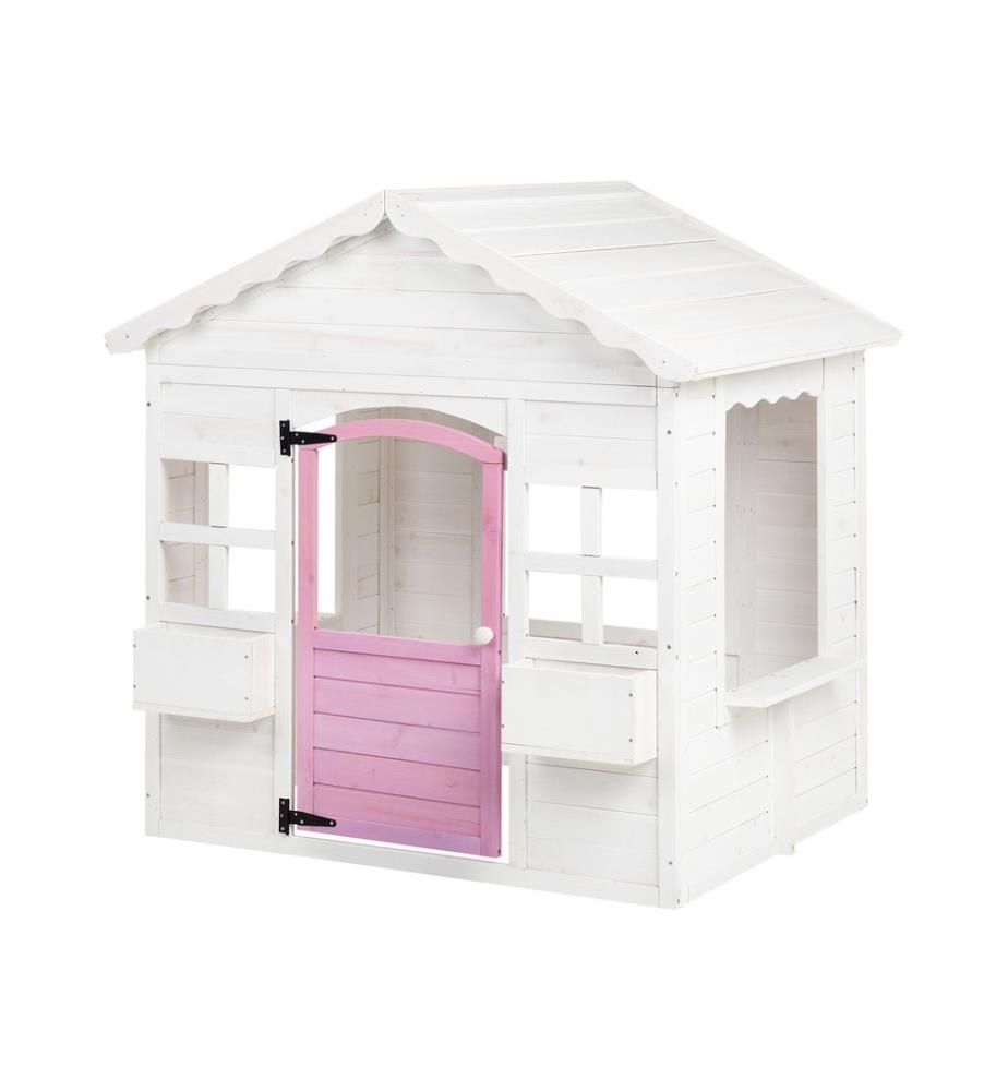 Garten Spielhaus NIKAIA Tannenholz Weiss