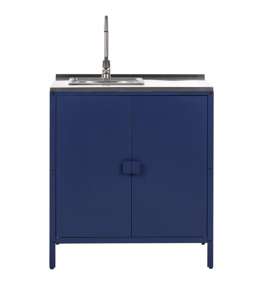Outdoor-Küchenschrank mit Spüle VILAMA Blau