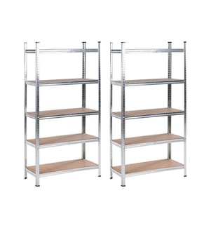 Garagenregal 2er Set XITTA Metall 90 cm 40 cm Silber