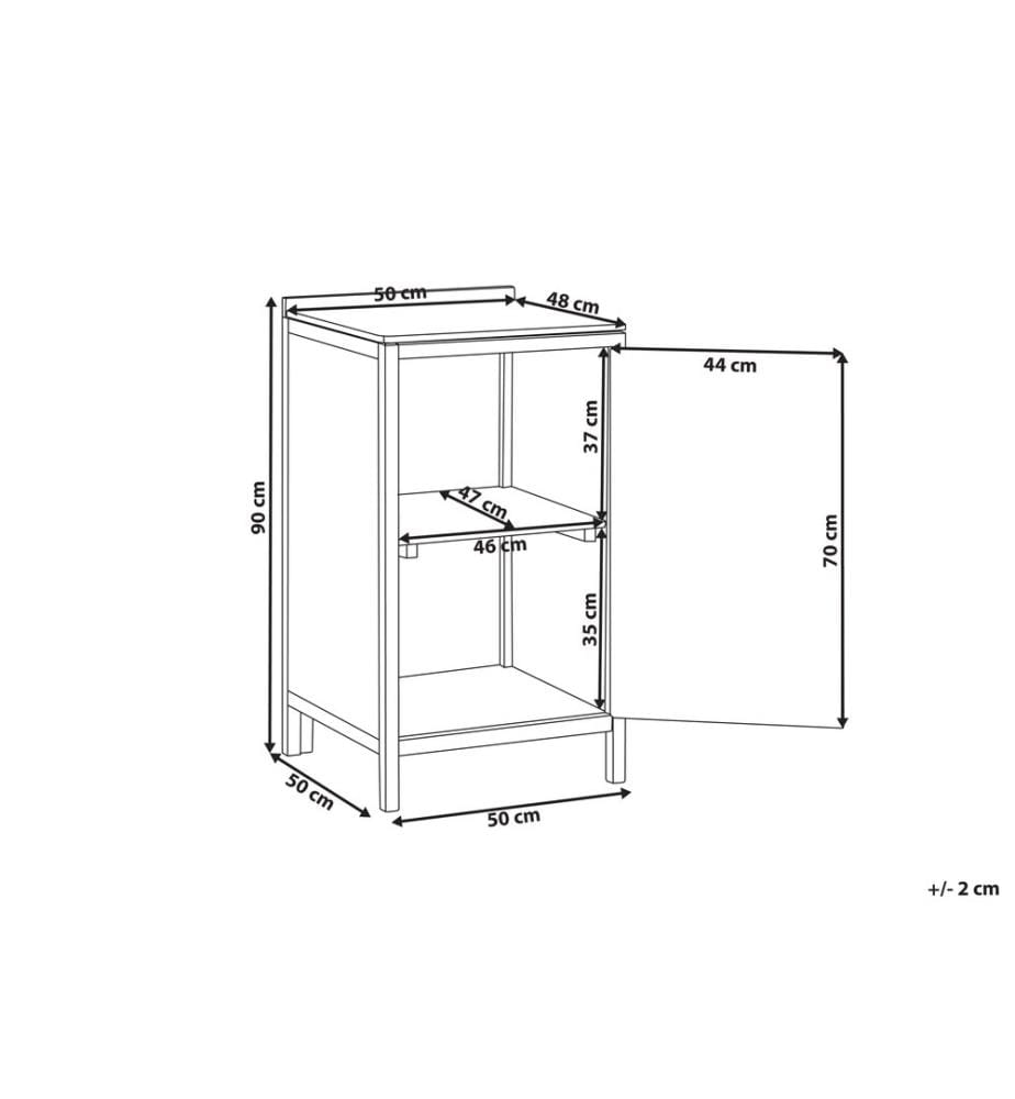 Outdoor-Küchenschrank VENOSA Akazienholz 50 cm 50 cm Braun