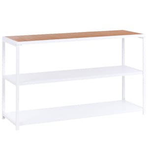 Outdoor-Kücheninsel AVETRANA Metall Braun / Weiss
