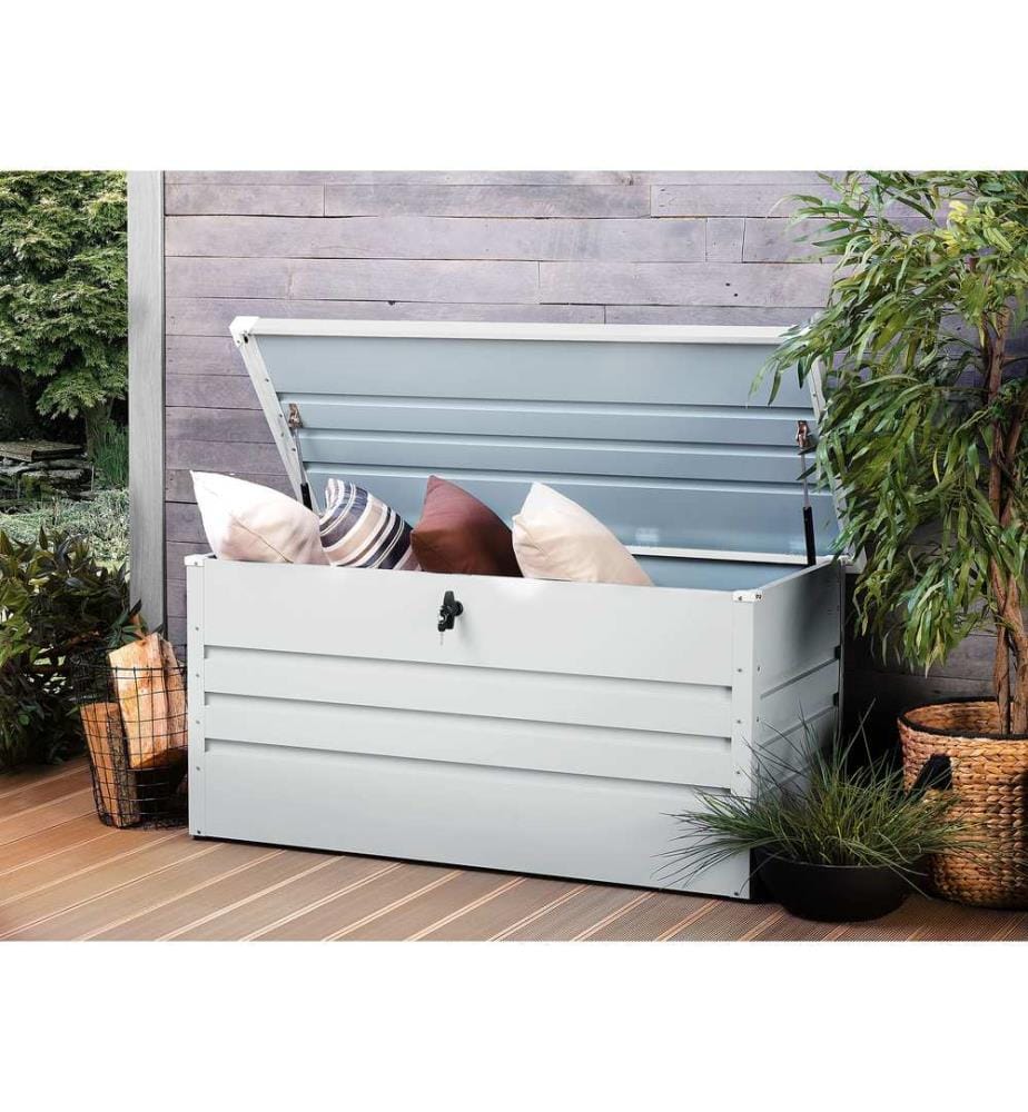 Aufbewahrungsbox CEBROSA 132 cm 62 cm Hellgrau