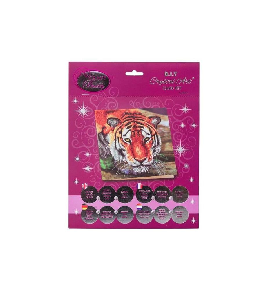 CRAFT BUDDY - Bastelset Crystal Art Card Tiger