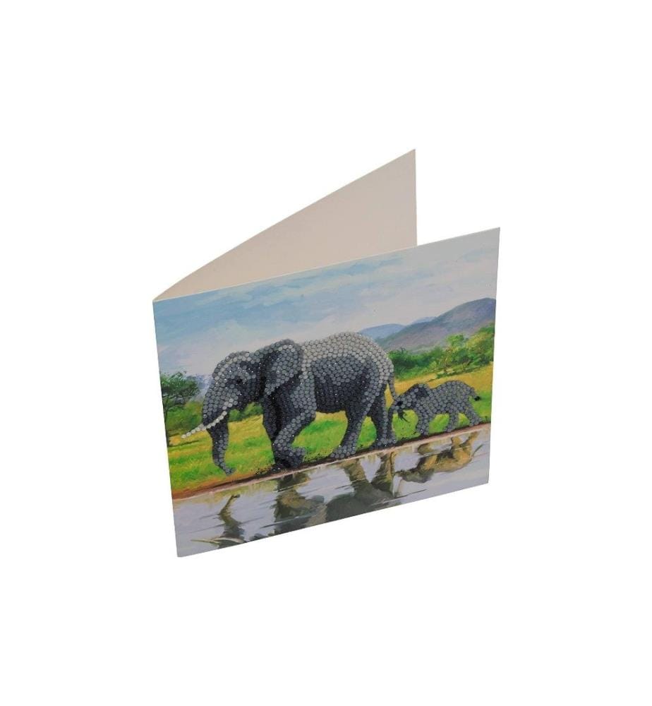 CRAFT BUDDY - Bastelset Crystal Art Card Elephant