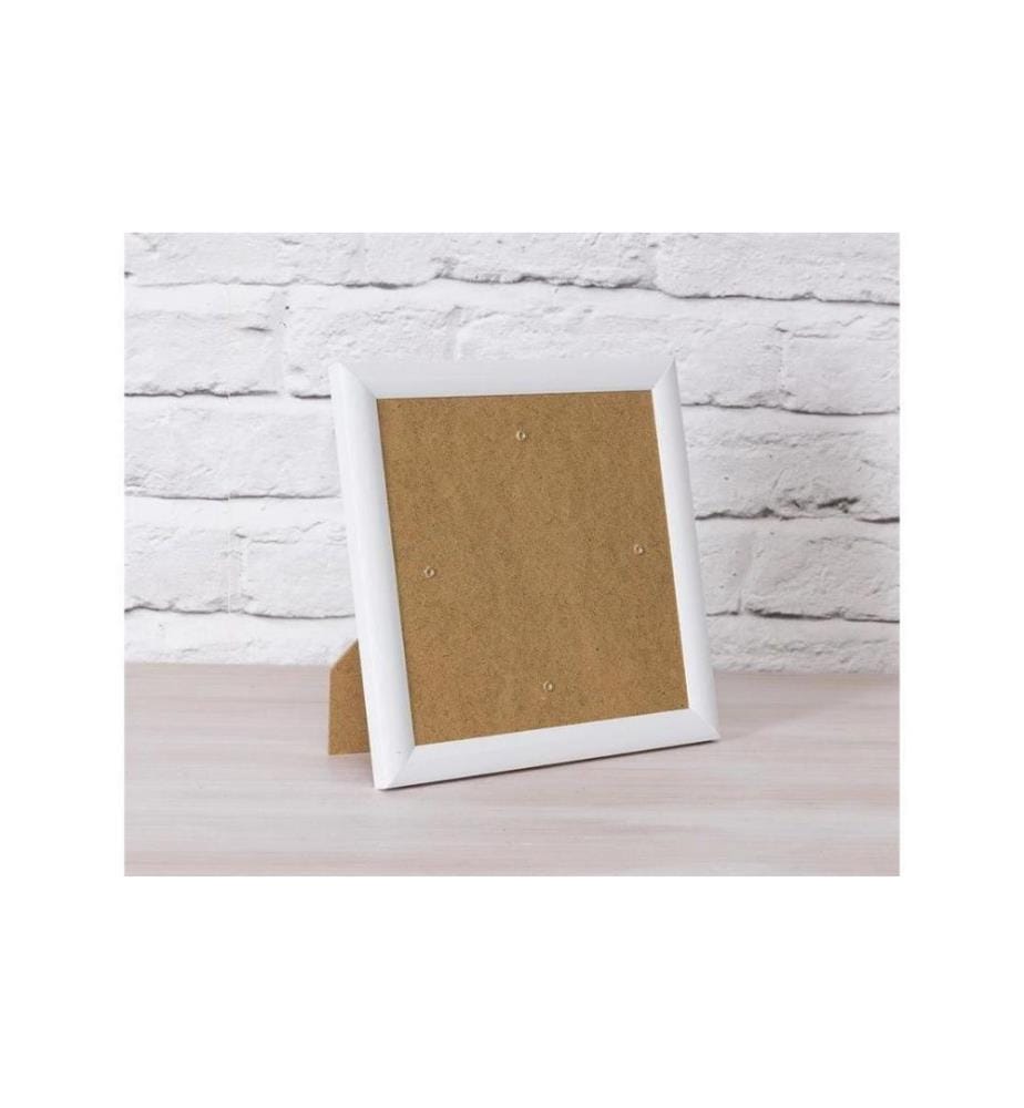 CRAFT BUDDY - Bastelset Zubehör Crystal Art Frame Weiss 21 x 21 cm