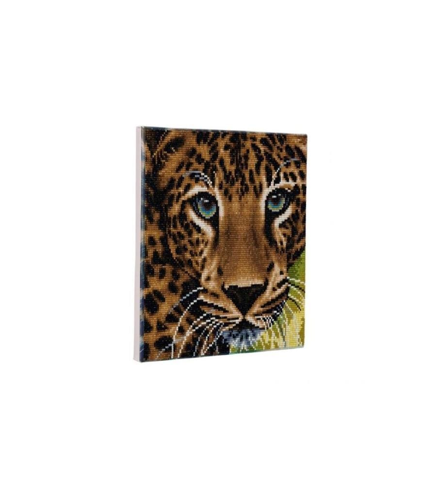 CRAFT BUDDY - Bastelset Crystal Art Kit Leopard 30 x 30 cm