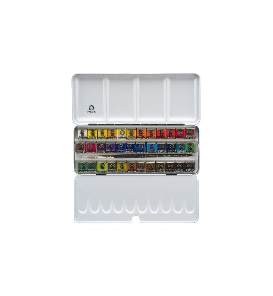 REMBRANDT - Aquarellfarbe Water colour box 36 Näpfchen, Mehrfarbig
