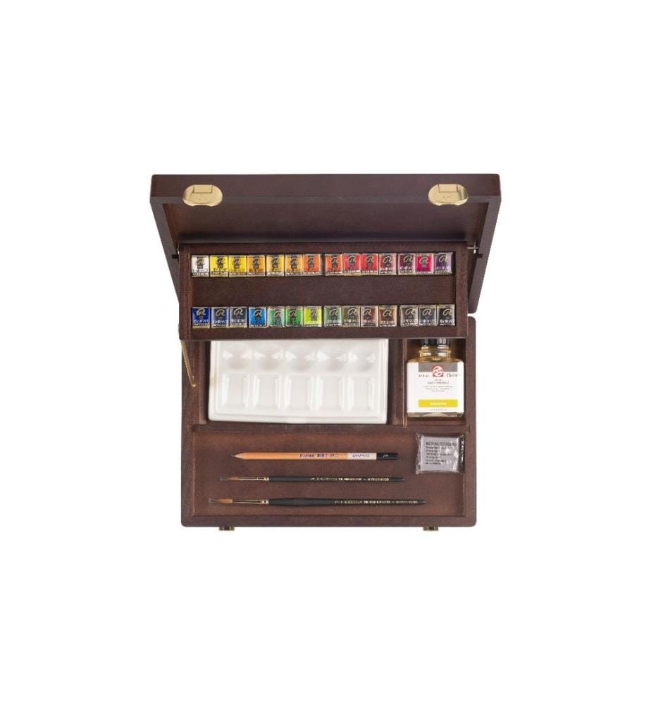 REMBRANDT - Aquarellfarbe Malkasten Professional 28 Näpfchen, Mehrfarbig