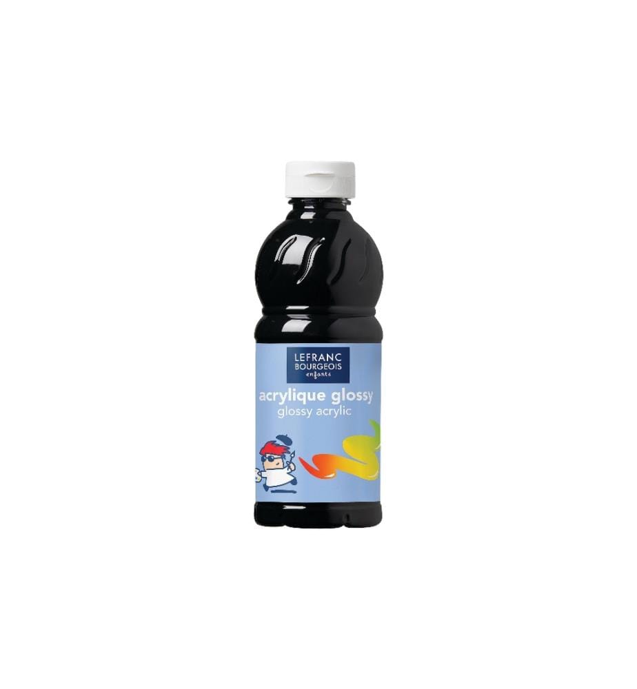 LEFRANC Peinture acrylique Glossy 500 ml, Noir