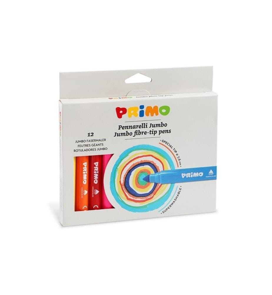 PRIMO - Fasermaler Jumbo Assortiert, 12 Stück