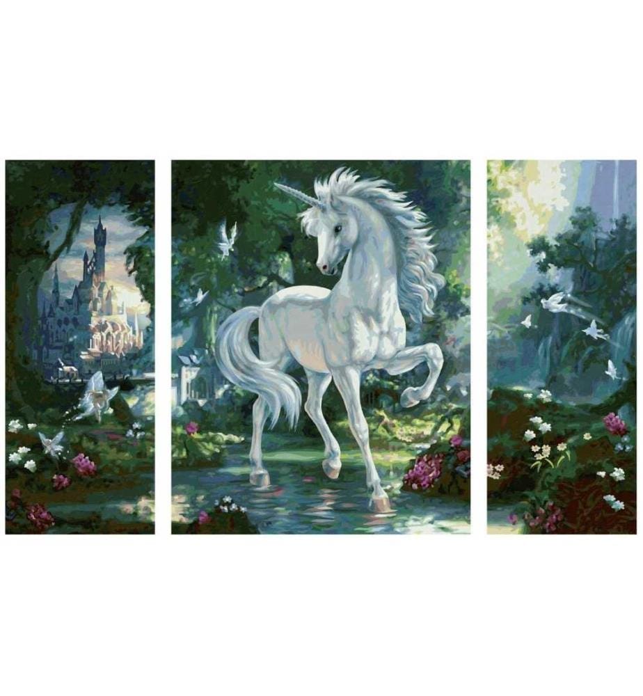 SCHIPPER - Peinture avec chiffres La licorne dans la forêt enchantée