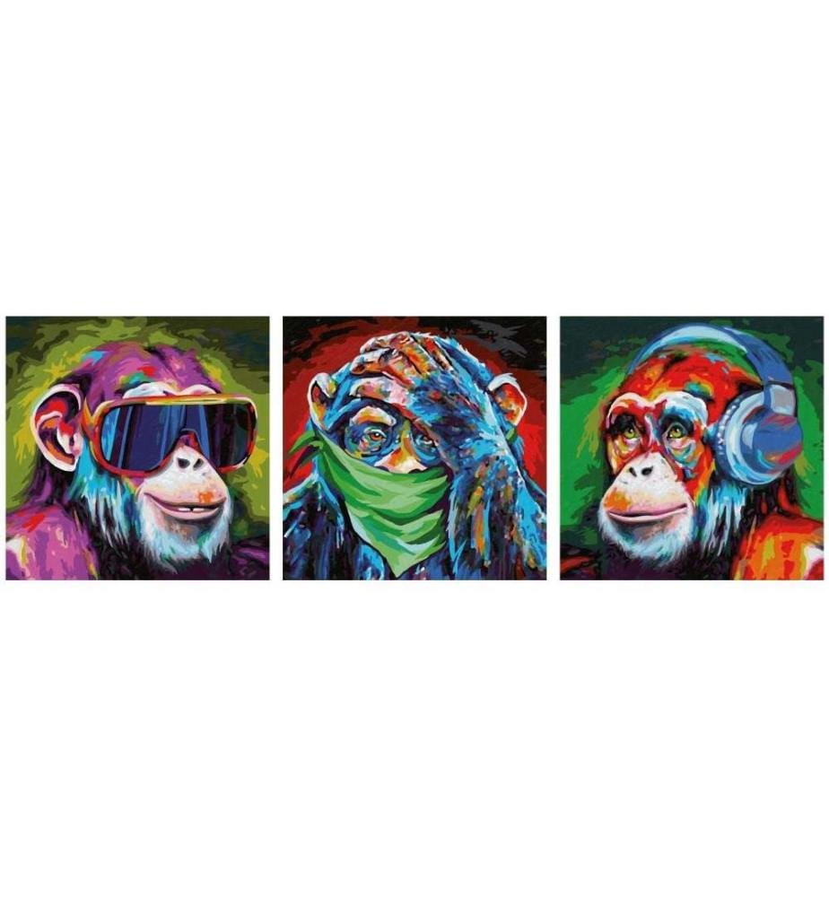 SCHIPPER - Peinture avec chiffres Les 3 singes