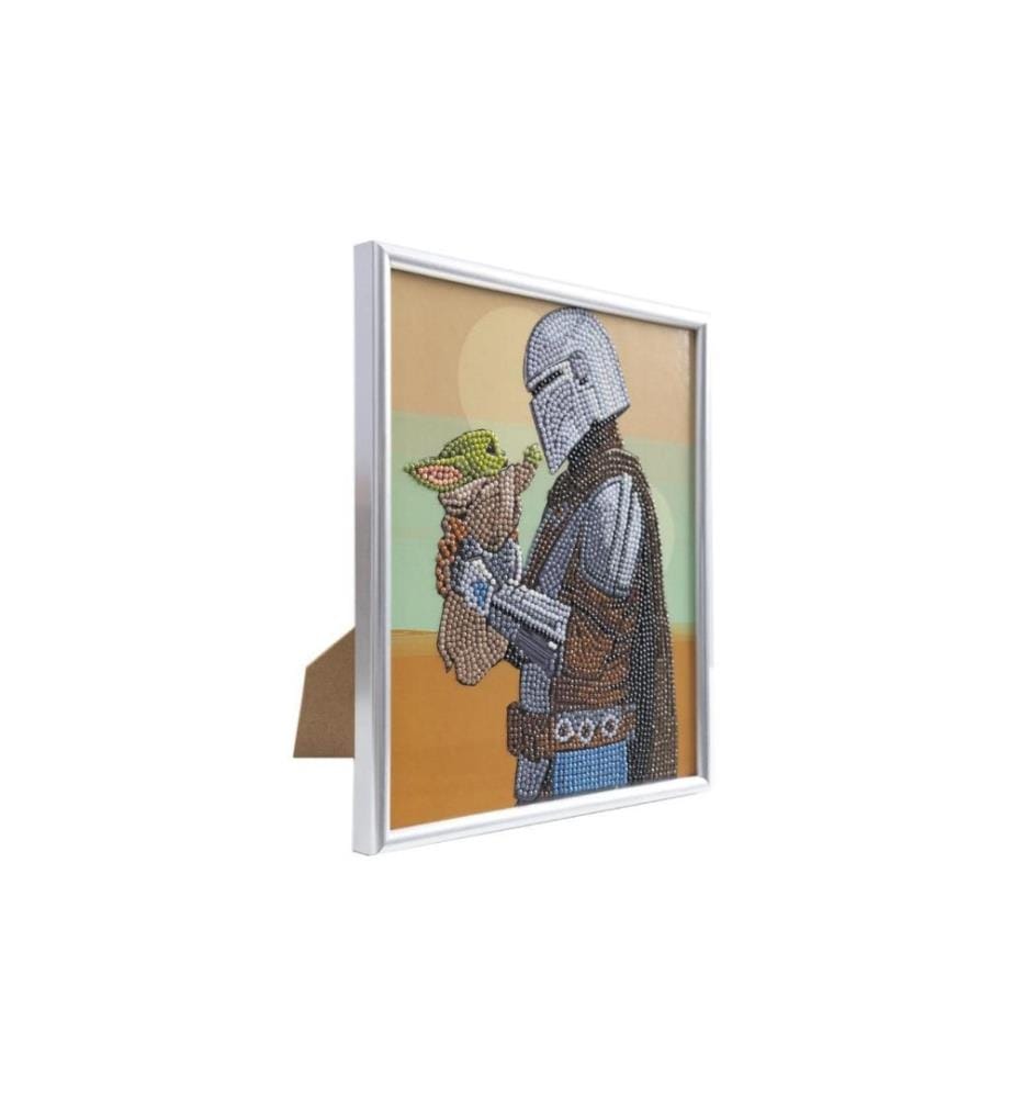 CRAFT BUDDY - Bastelset Crystal Art Grogu & Mando 21 x 25 cm