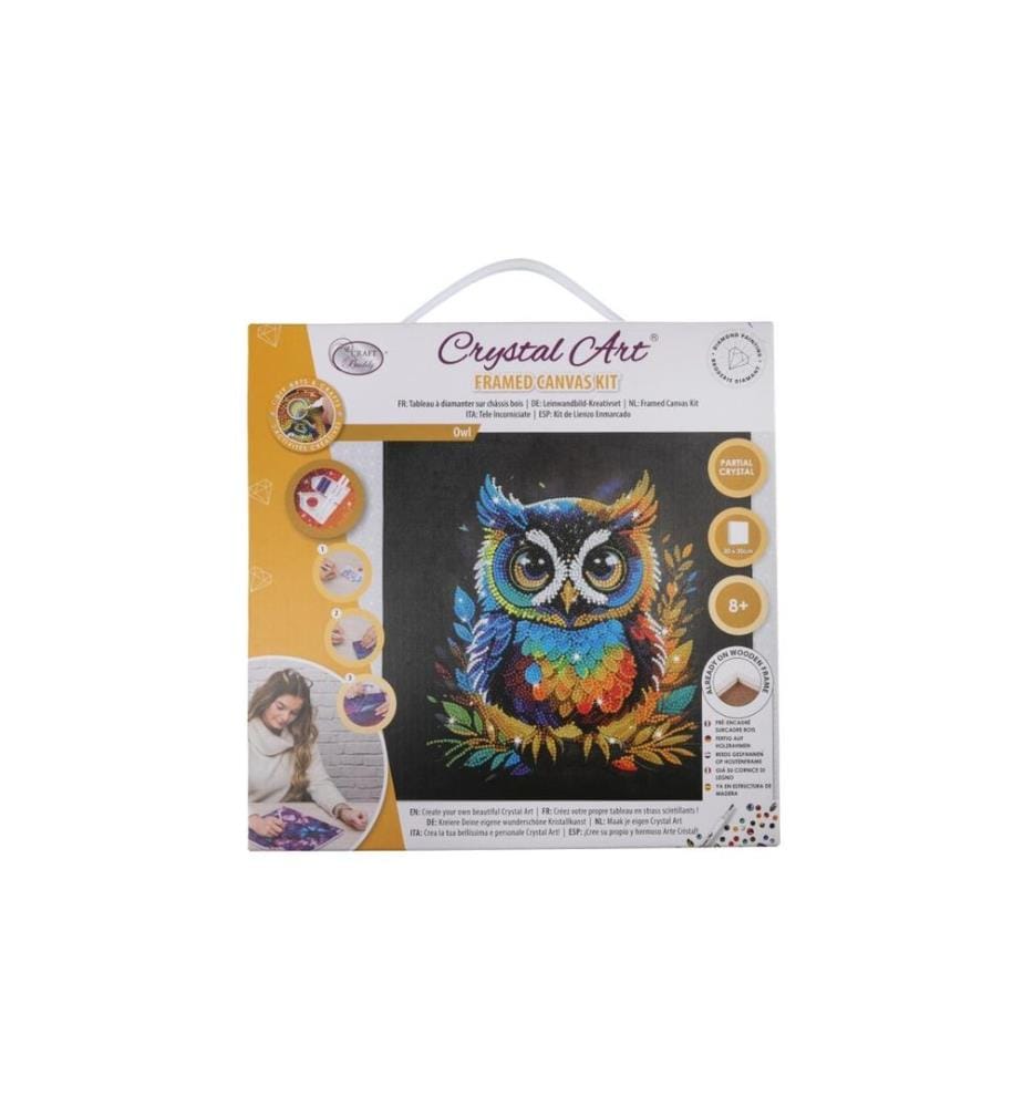 CRAFT BUDDY - Bastelset Crystal Art Kit Eule