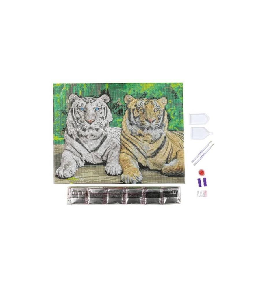 CRAFT BUDDY - Bastelset Crystal Art Kit Tigers 40 x 50 cm