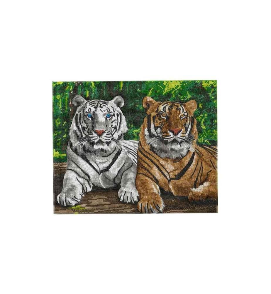 CRAFT BUDDY - Bastelset Crystal Art Kit Tigers 40 x 50 cm
