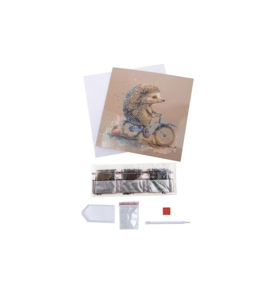 CRAFT BUDDY - Bastelset Crystal Art Card Igel