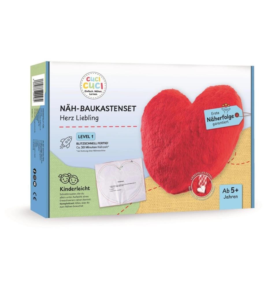 CuciCuci - Nähset Herz, Rot