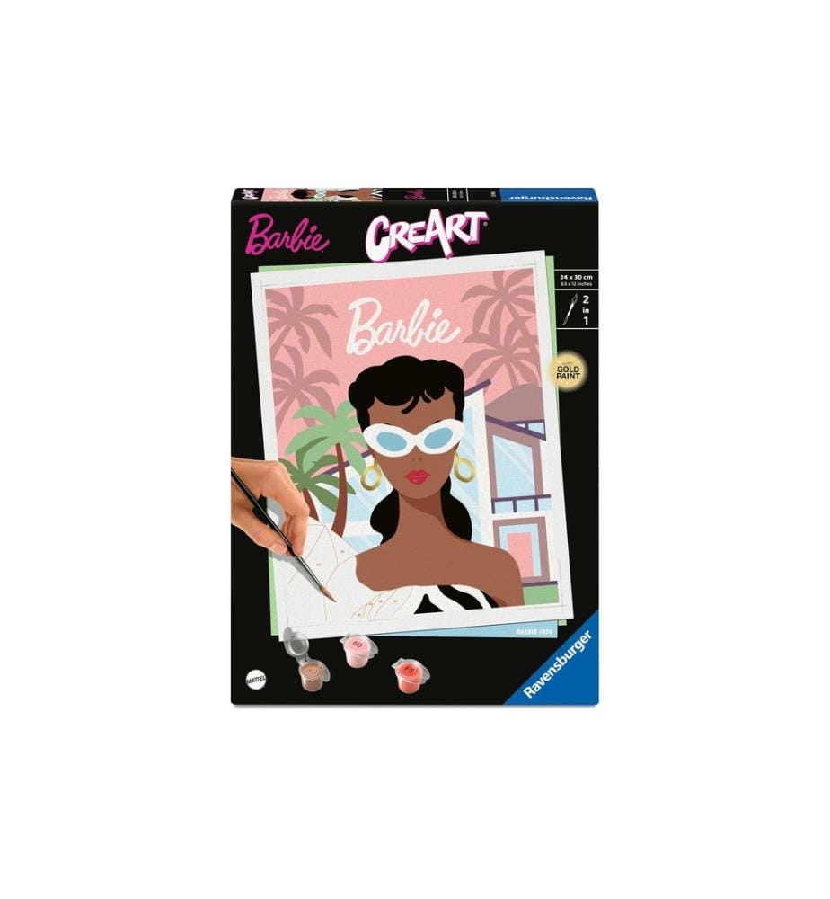 RAVENSBURGER - Peinture avec chiffres CreArt – Barbie 1959