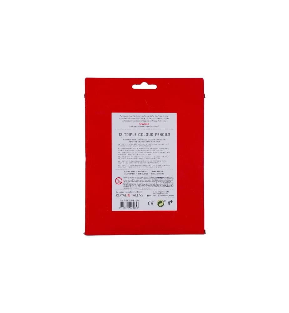 BRUYNZEEL - Farbstifte Triple 12er-Set, Mehrfarbig