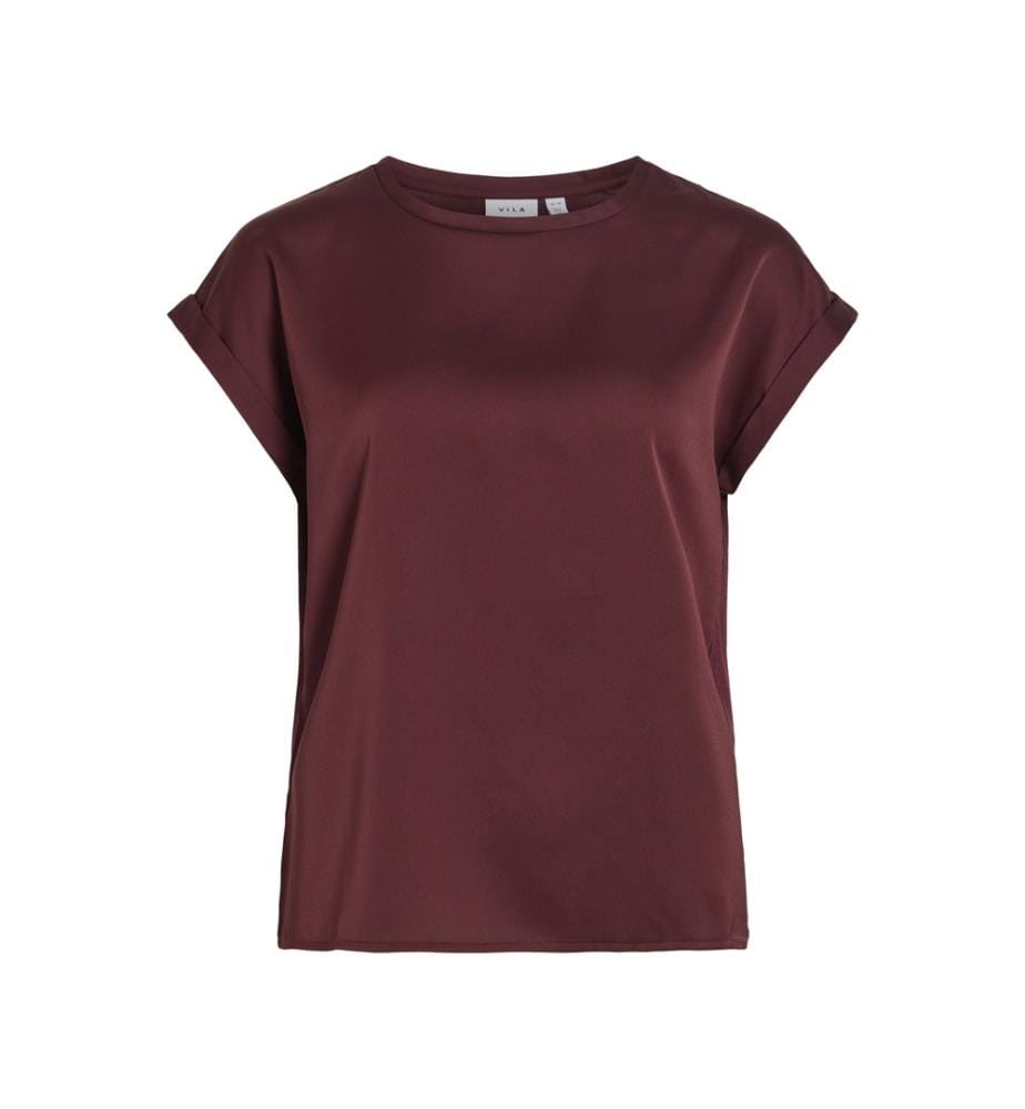 Satin-Top – Bordeauxrot
