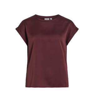 Satin-Top – Bordeauxrot