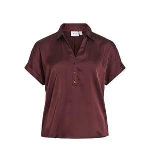 Vienna Ravenna S/S Top - Bordeaux